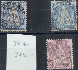 Sitzende Helvetia, Lot auf 9 Einsteckkarten, 2 BefundeAutomatically ...