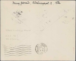 1930, BALAIR-Erstflug Basel-Le Havre, rückseitiger AK-Stempel vom 10 ...