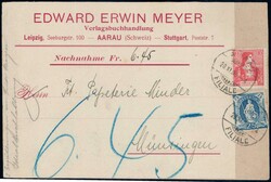 Ziffermuster/Stehende Helvetia, 5 Belege mit interessanten ...