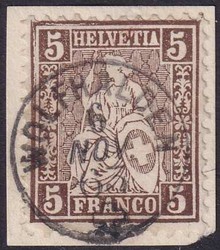 5655146: Switzerland sitting Helvetia perforated