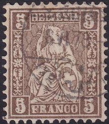 5c braun, DoppelprägungAutomatically generated translation:5 c brown ...