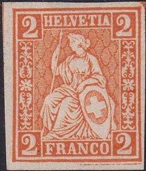 5655146: Switzerland sitting Helvetia perforated