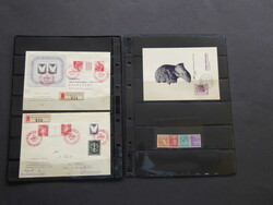 Buntes Lot auf Albumblätter, dabei gute Blockausgaben, ...