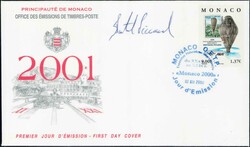 Monaco 2001, Fr. 2.00 Ballon B>reitling, Bogen und FDC je mit ...