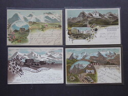 WENGEN/WENGENERALP etc., 10 alte Ansichtskarten, meist ...