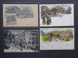 INTERLAKEN, 10 Ansichtskarten, dabei 4 Lithos inkl. ...