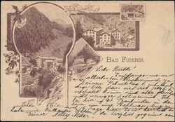 FIDERIS, 9 Ansichtskarten, dabei 2 LithosAutomatically generated ...