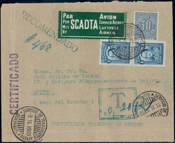 Flugpost, Lot von 17 Belegen, dabei Kolumbien, Scadta, Zeppelin etc., ...