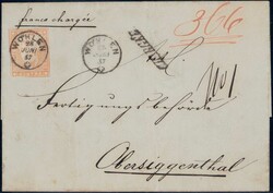 Strubel, 25F auf R-Brief von Wohlen (Attest Berra), sowie 25G (3) auf ...