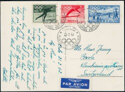 Oslo 1952, offiz. Karte der Skisprungschanze