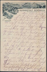 SCHÖNECK (Nidwalden) 1895, 10c zinnober auf Vorläuferlitho von ...