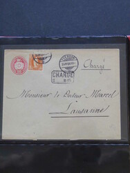 Stehende Helvetia, Album mit 44 Belegen, dabei Wertbriefe, Express- ...