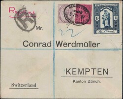 1897, R-Brief von London nach der Schweiz