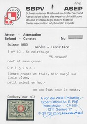 Waadt 5, farbfrisch, oben schmal- sonst breitrandig, kleine dünne ...