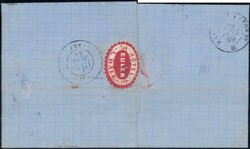 BASEL Hotel EULER, sehr seltene Verschlussvignette auf Faltbrief nach ...