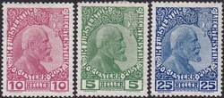 1912, Serie Fürst Johann II., Serie im Kreidepapier (3), 300 ...