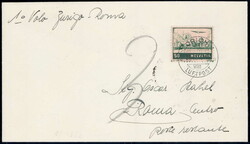 1946, Brief vom Swissair Flug Zürich-Rom, rückseitiger AK-Stempel, ...