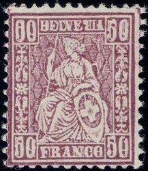 50c lila mit Plattenfehler: Doppelprägung, davon eine kopfstehend, ...