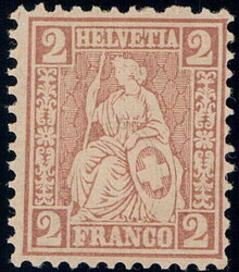 2c hellrotbraun, postfrische Marke, Attest Eichele, 2400 ...