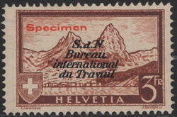 1937, 3Fr braun, ohne Gummi, Aufdruck SPECIMEN, 400.-Automatically ...