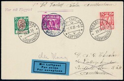 1930, Brief vom BALAIR/DHL-Erstflug Basel-Amsterdam, Aufgabe ...
