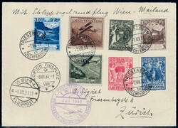 1933, Segelflug Österreich-Italien, Brief mit attraktiver und guter ...