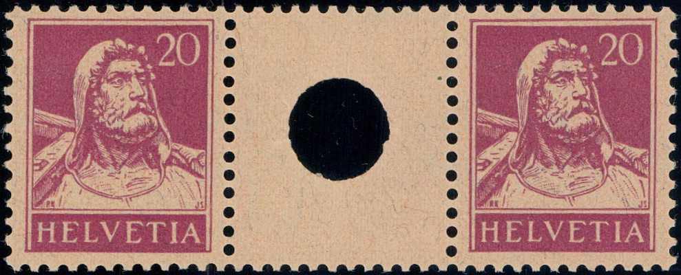 20+20c rotlila, signiert Moser, 1900.-Automatically generated ...