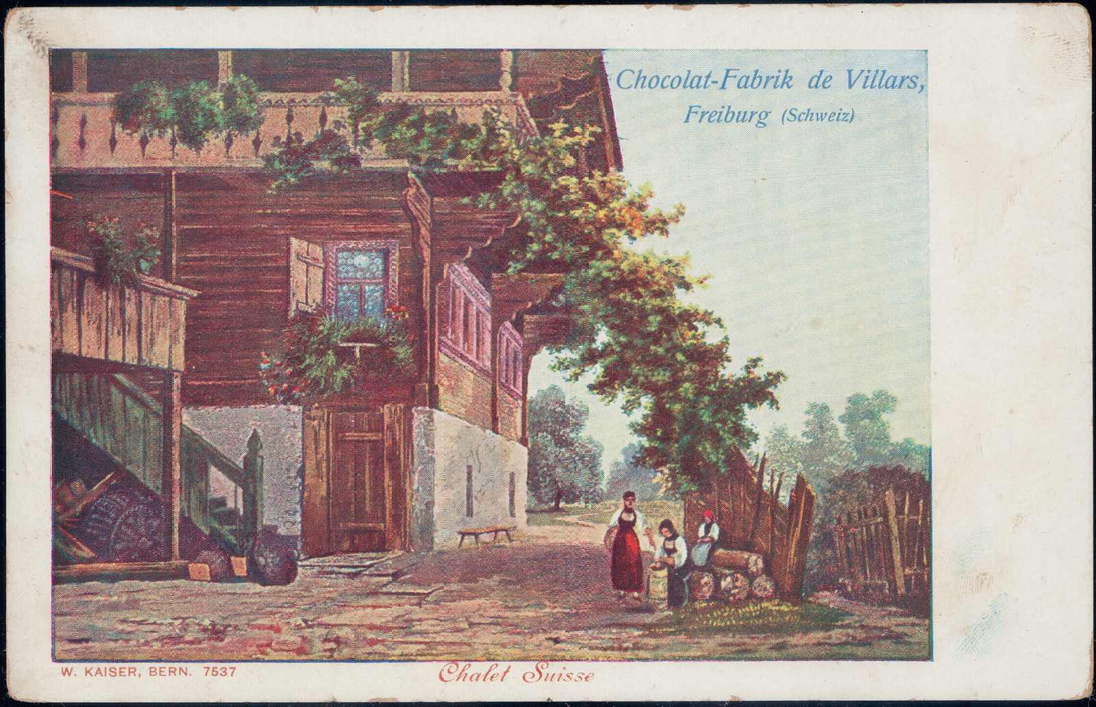 Schokolade, Album mit div. alten Ansichtskarten diverser ...