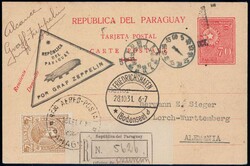 Paraguay 1931, Karte der 3. Südamerikafahrt