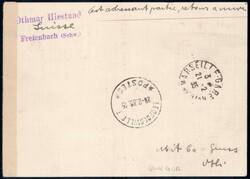 1935, Fremdflug Genf-Léopoldville, Karte ab Triesenberg, ...