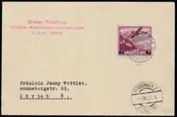 Flugpost 1935/67, hübsches Lot von 9 besseren Belegen, dabei Erst-, ...