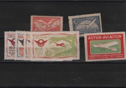 Flugpost-Vignetten, Lot von 17 versch. StückAutomatically generated ...