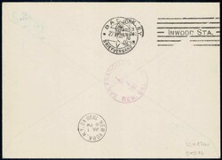 1939, Brief vom Fremdflug Southampton-New York ab Vaduz, SLH 170 ...