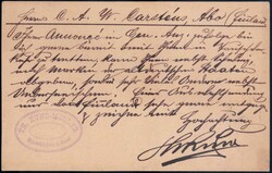 1893, 5c bräunlichlila auf 5c Postkarte von Basel nach ...