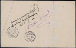 1891, 50c blau + 1Fr lila auf Begleitadresse von Wohlen nach Belgien