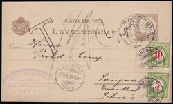 LANGNAU 1898, taxierte Karte von Pancsova (Serbien) nach ...