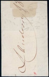 Neuenburg 5c schwarz/rot, farbfrische Marke, breit- bis meist ...