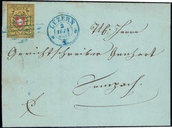 1853, Rayon II, Type 21 E/LU, farbfrisch, voll- bis breitrandig auf ...