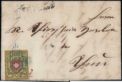1854, Rayon II, Type 19 E/LO, farbfrisch, breitrandig mit Trennlinien ...