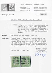 40Rp grün, 2 lose, ursprünglich zusammen verwendete Einzelmarken, ...