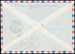 1956, Brief vom Lufthansa-Erstflug Berlin-Warschau, ab Vaduz