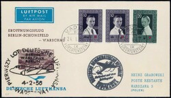 1956, Lufthansa-Erstflug Berlin-Warschau, ab Vaduz