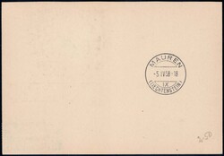 1958, Antwortkarte mit 2-Länderfrankatur vom Lufthansa-Erstflug ...