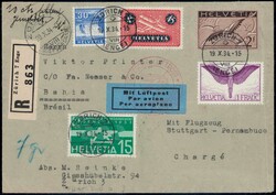 Flugpost, 22 ältere Belege, dabei bessere FrankaturenAutomatically ...