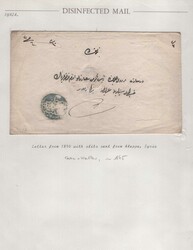 Disinfected Mail 1850, Brief mit Desinfektionsschlitzen