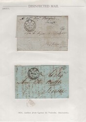 Disinfected Mail 1842/44, 2 Briefe mit Desinfektionsschlitzen nach ...