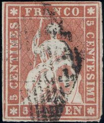 5Rp lebhaftbraunorange, farbfrisch, voll- bis meist weissrandig, ...