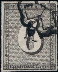 Zürich 6, waagrechte Untergrundlinien, Type II (Feld 67), farbfrisch ...