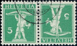 5+5c grün, Type 2, sign. Moser, 490.-