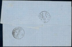 LICHTENSTEIG 1866, 10c + 20c auf Brief von Le Havre nach der ...